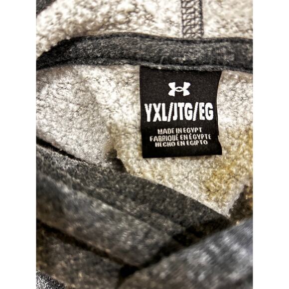 Under Armour Charcoal Gray Fleece Boys Pullover Hoodie Sweatshirt Youth XL - Picture 6 of 7